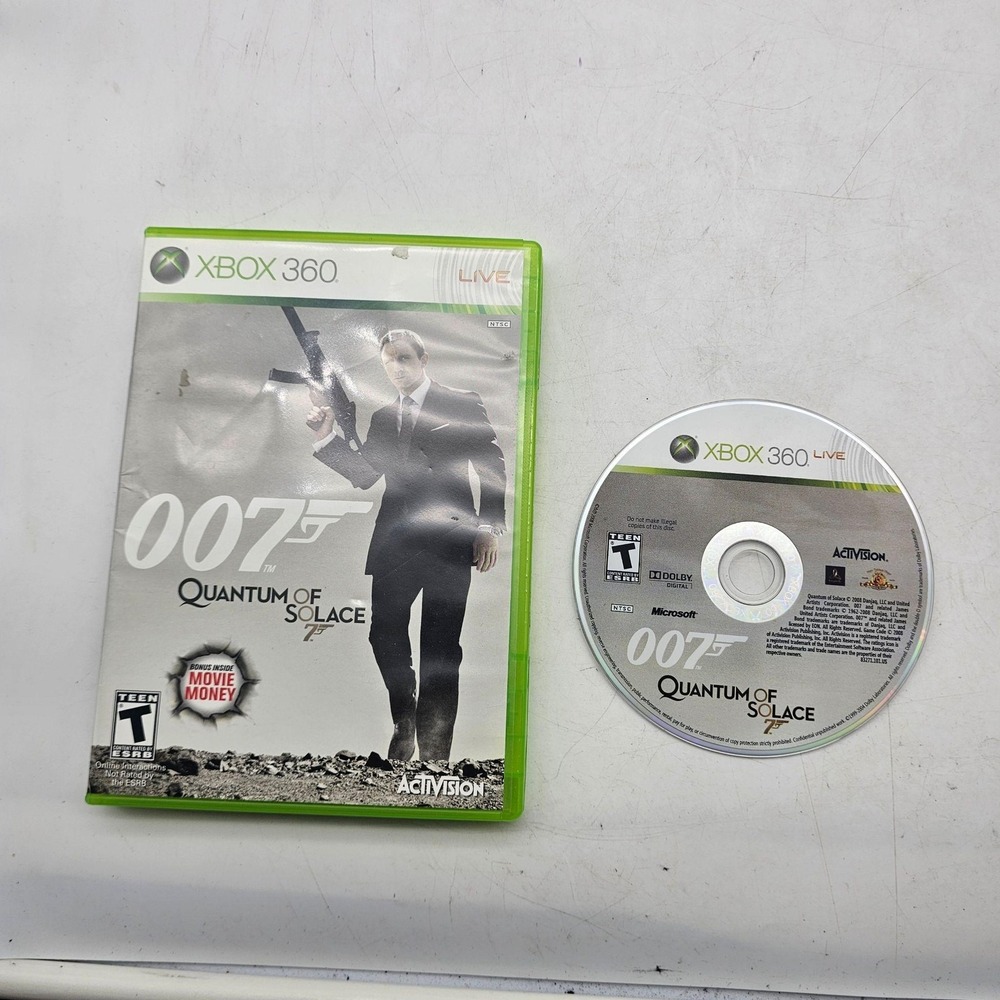 James Bond 007 Quantum Of Solace Xbox 360 Video Game Activision T Shooter Action